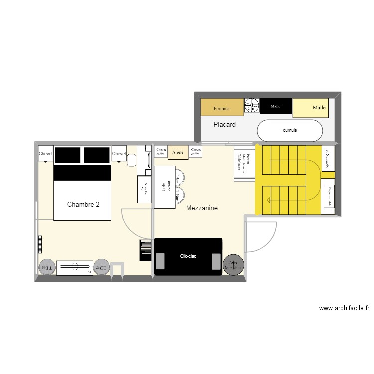 Mt 2 M étage 4. Plan de 5 pièces et 29 m2