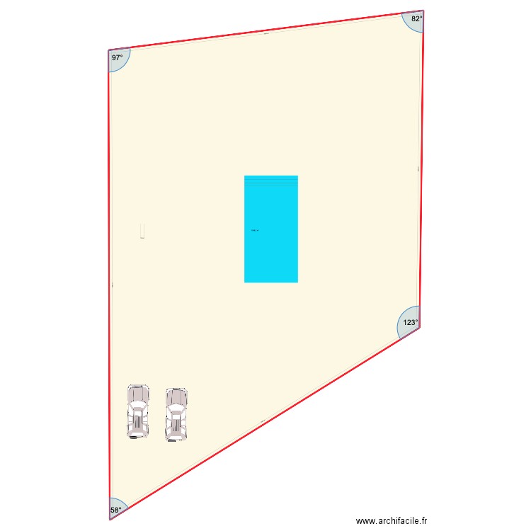 TERRAIN MERE pA V2. Plan de 1 pièce et 1068 m2