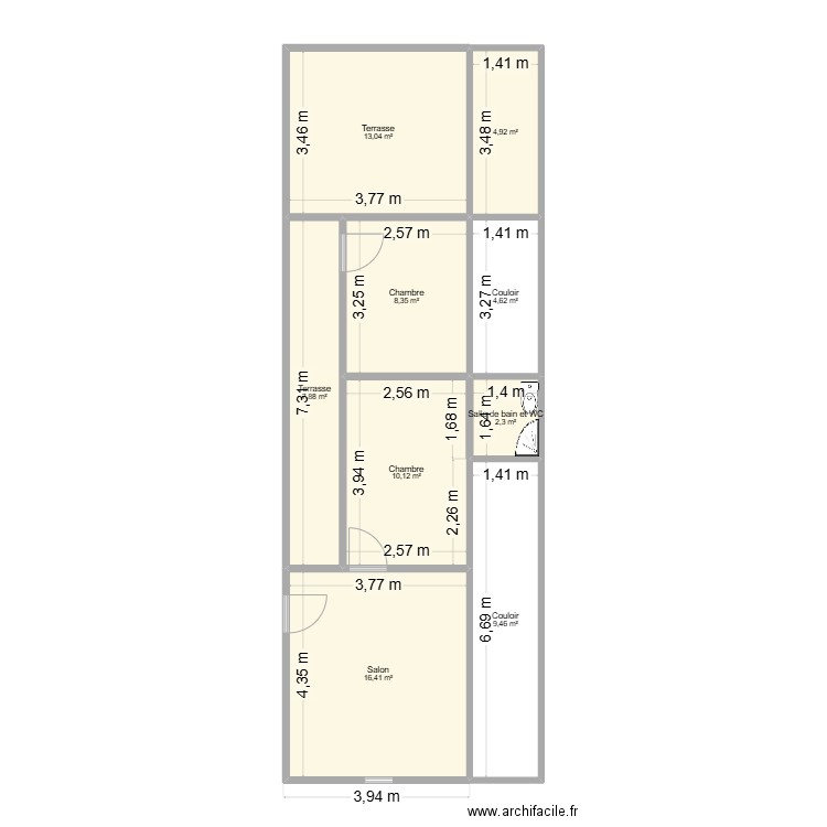 PLAN_1. Plan de 9 pièces et 77 m2