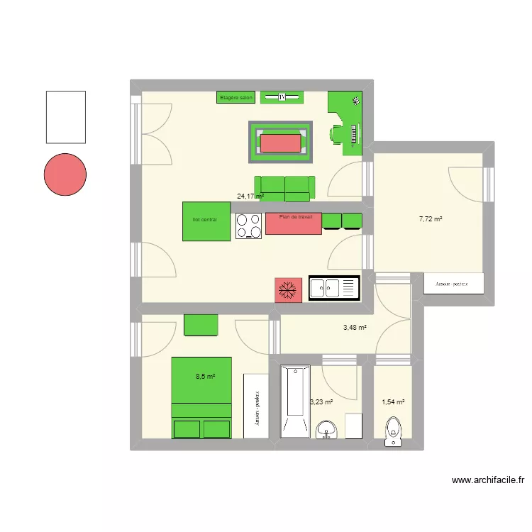 appart saulx. Plan de 