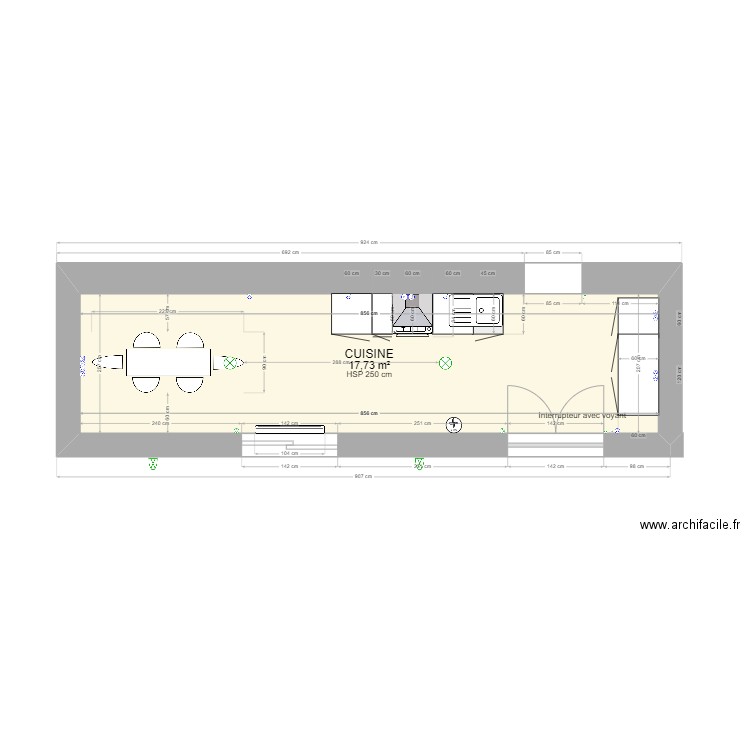 Ancienne maison cote cuisine. Plan de 0 pièce et 0 m2