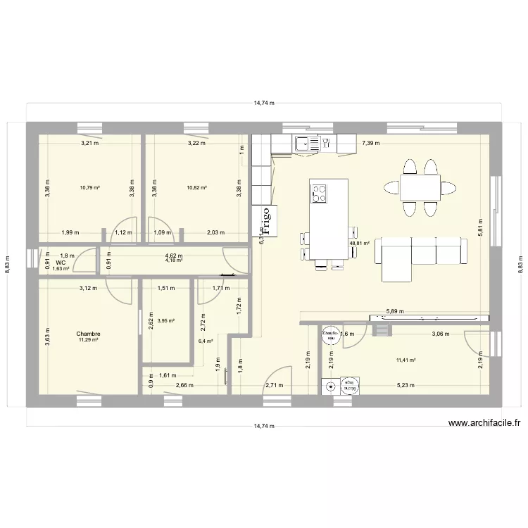 MAISON def. Plan de 9  et 109 m²