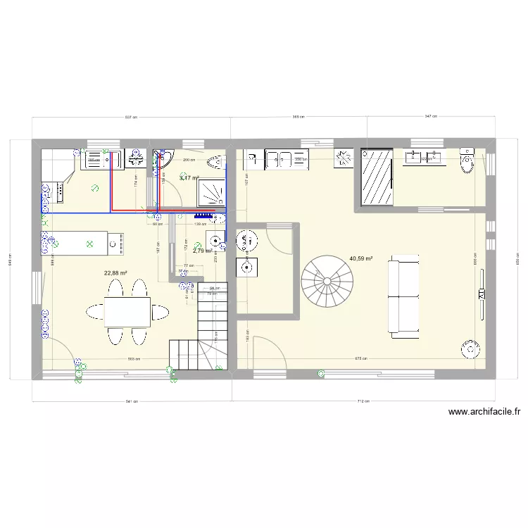 Ossature bois. Plan de 