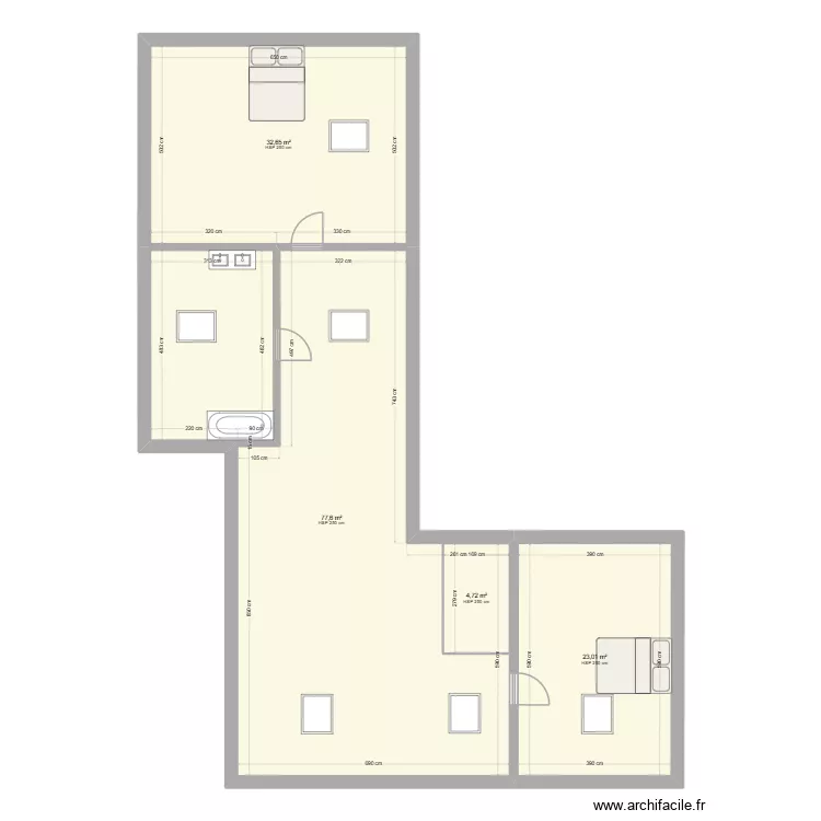 Penarvern rénovation etage. Plan de 7 Pièces et 281 m² Penarvern rénovation etage. Plan de 7 Pièces et 281 m²