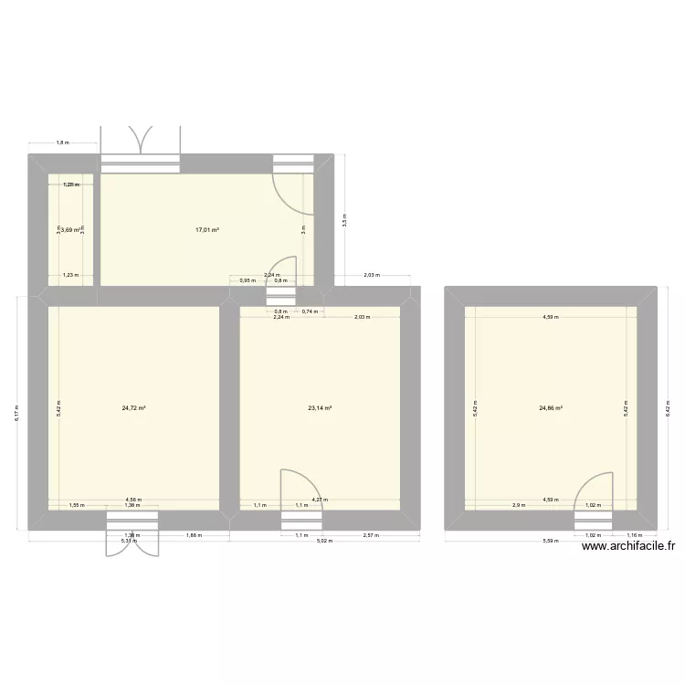 appart 2 avec entrepot 2. Plan de 5  et 93 m²