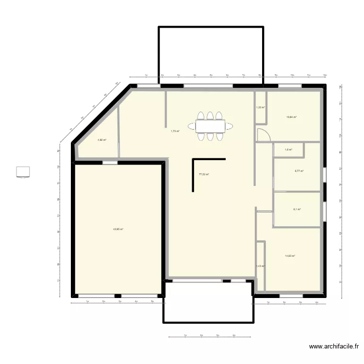 PLAN. Plan de 12  et 170 m²