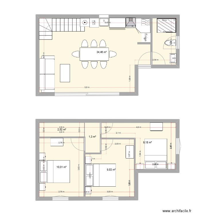 rdc run 3. Plan de 0 pièce et 0 m2