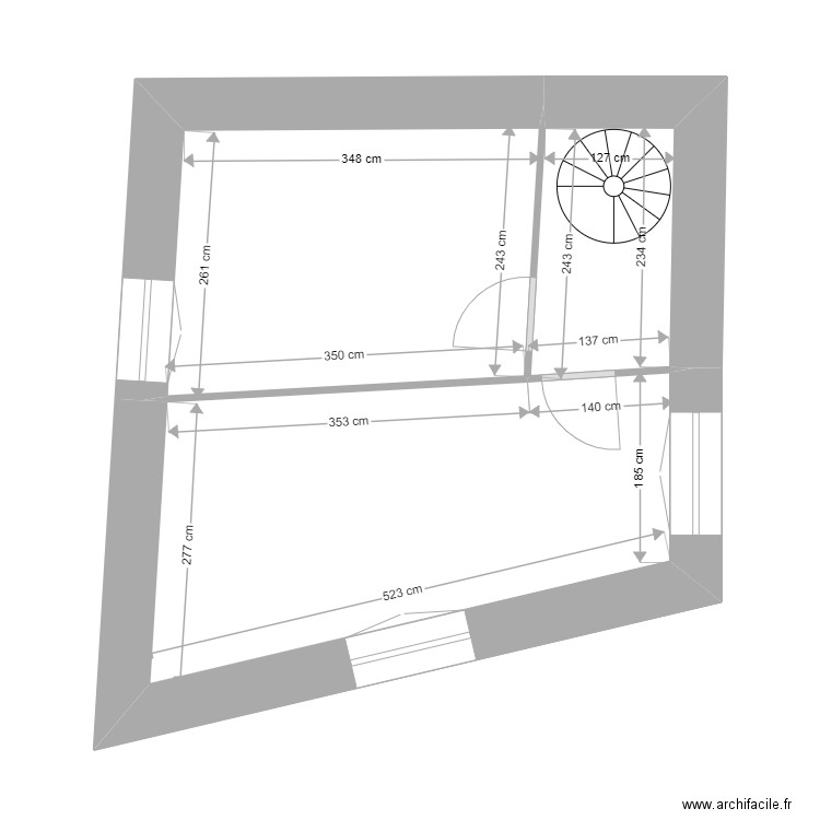 SOUCHIERES. Plan de 3 pièces et 23 m2