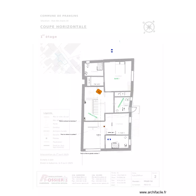 prangins l1 bis. Plan de 
