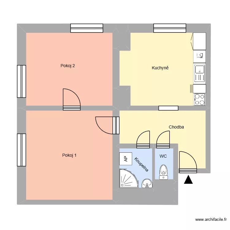 Čs. exilu 535, byt 18. Plan de 14 pièces et 178 m²