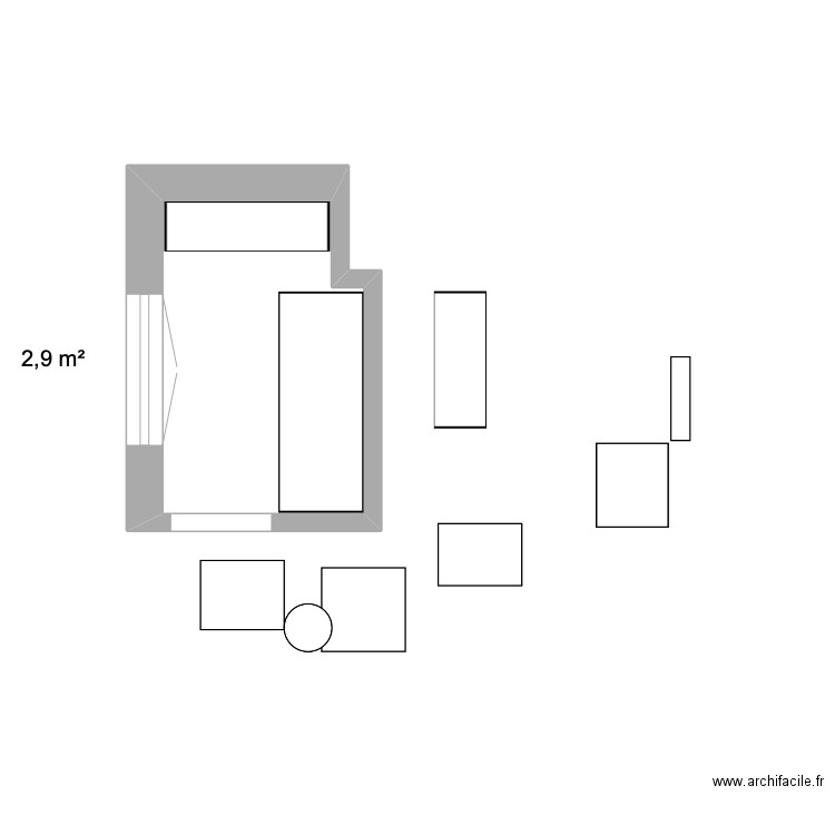 CATHERINE CUISINE SAINT RAPHAEL V3. Plan de 1 pièce et 3 m2