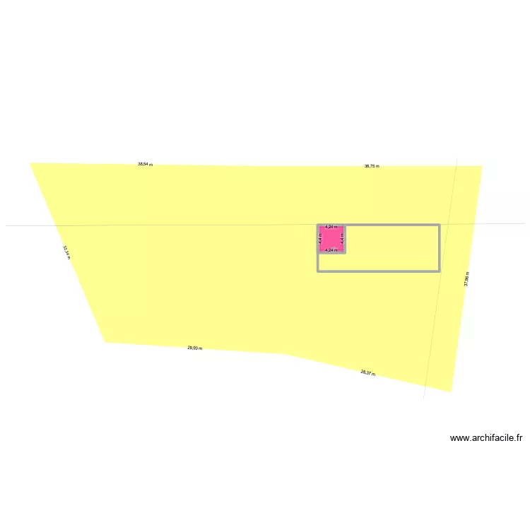 PARCELLE TOUR HANGAR. Plan de 1 pièce et 19 m²