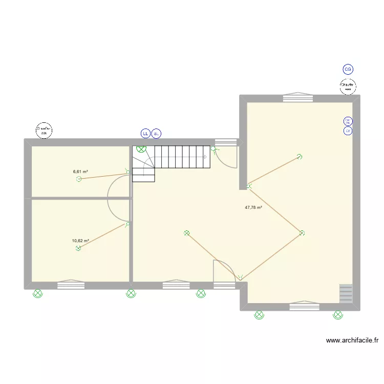 mathieu. Plan de 3  et 65 m²