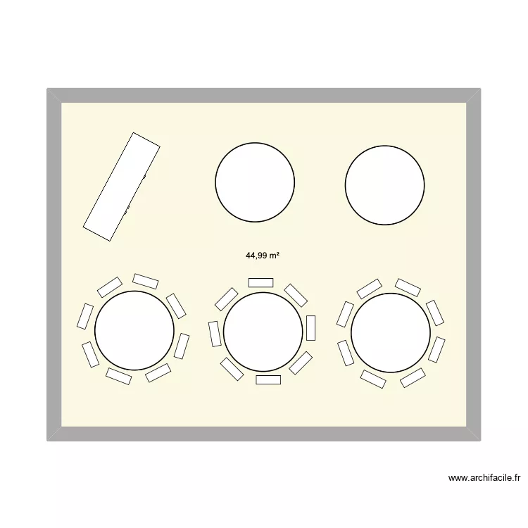 fond du jardin. Plan de 1  et 45 m²
