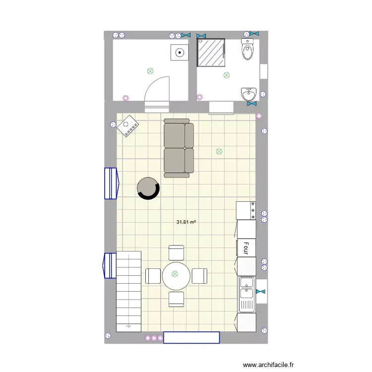 1 spain rdc 26. Plan de 1 Pièce et 32 m² 1 spain rdc 26. Plan de 1 Pièce et 32 m²