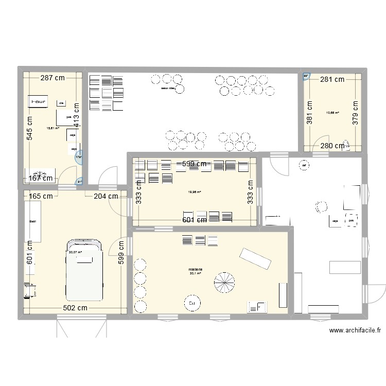 bâtiment 17/07/25. Plan de 5 pièces et 106 m2