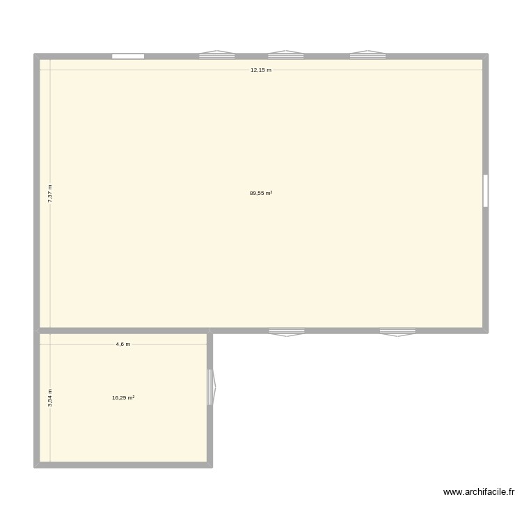 facade. Plan de 0 pièce et 0 m2