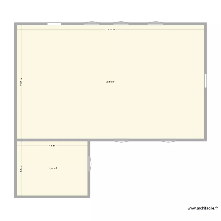 facade. Plan de 2 et 106 m² facade. Plan de 2 et 106 m²