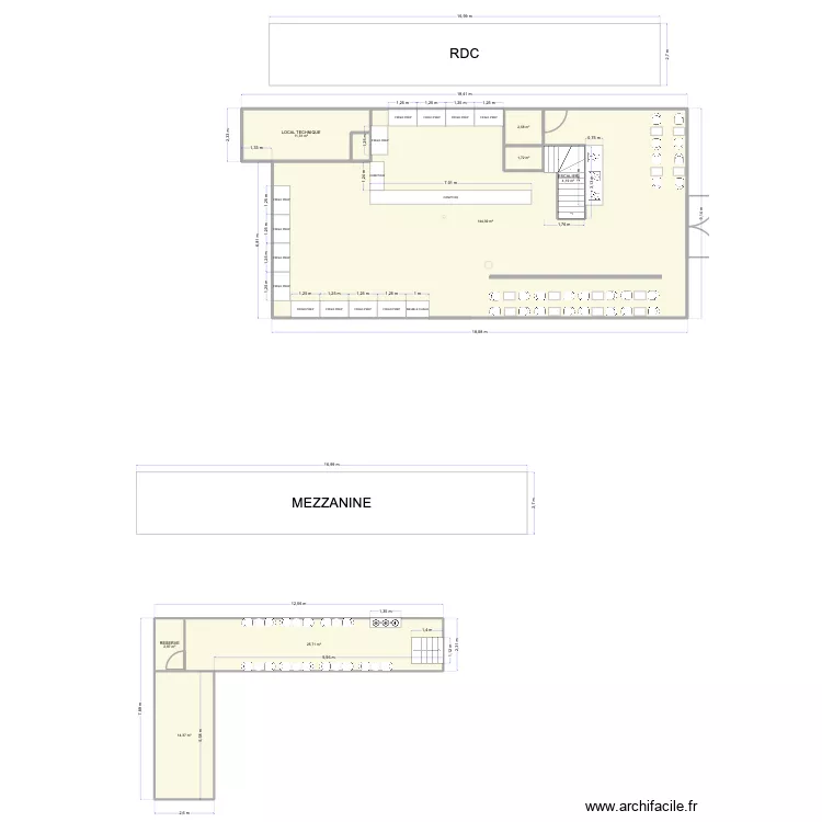 Plan La D&eacute;fense LS Bis. Plan de 8  et 207 m²