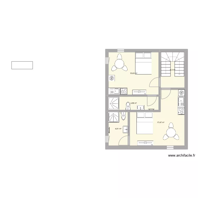 dernier étage. Plan de 5 et 49 m² dernier étage. Plan de 5 et 49 m²