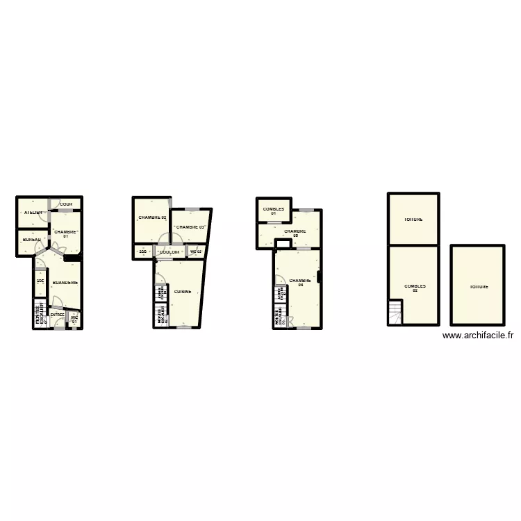 PLAN MEZE NOGUES PLOMB. Plan de 32  et 102 m²
