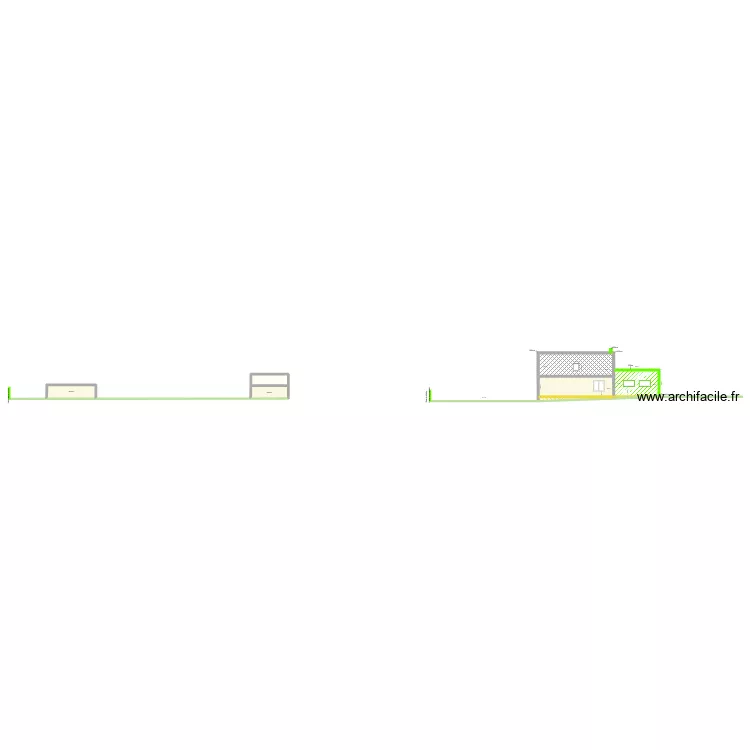 Plan coupe S. Plan de 