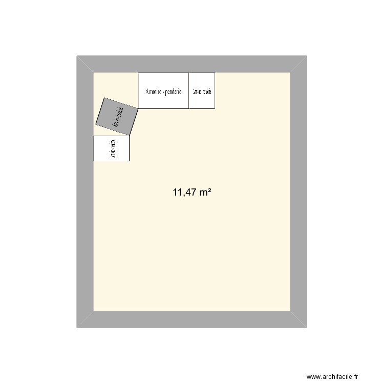 Dressing. Plan de 0 pièce et 0 m2