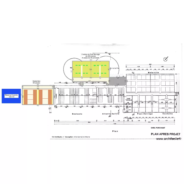 EARL PORCI NAIT Plan Projet. Plan de 7 et 534 m² EARL PORCI NAIT Plan Projet. Plan de 7 et 534 m²