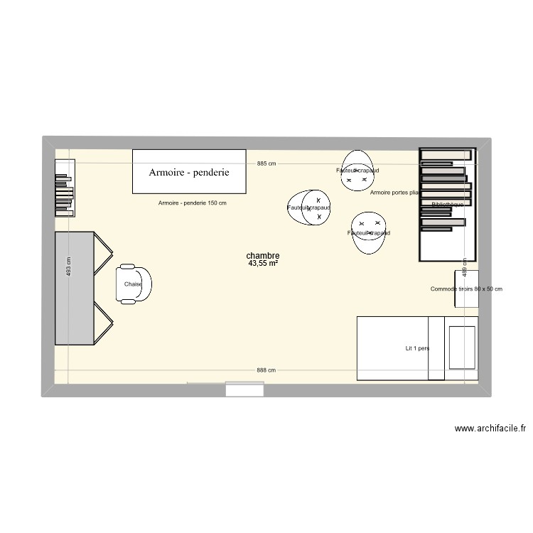 chambre d'amis fait par Selena. Plan de 0 pièce et 0 m2