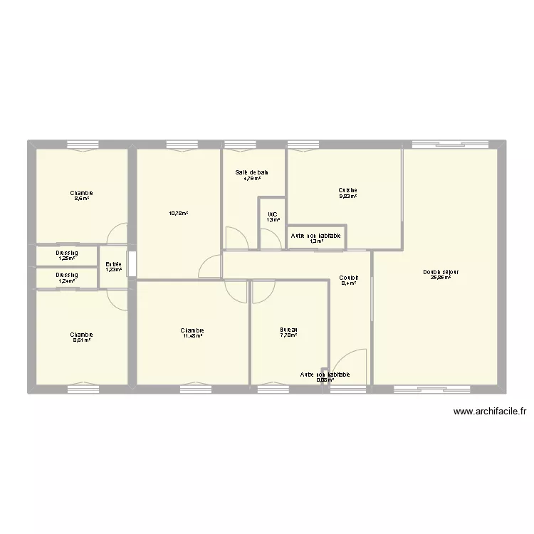 Maison. Plan de 
