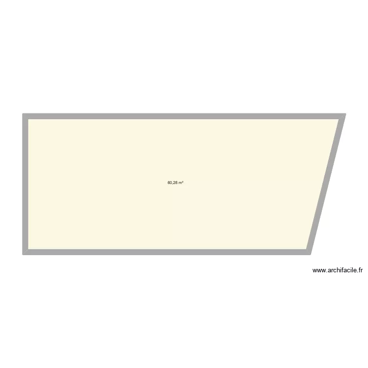 Boulot. Plan de 1 Pièce et 60 m² Boulot. Plan de 1 Pièce et 60 m²