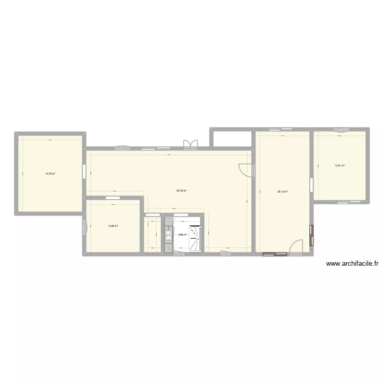 maman. Plan de 6 Pièces et 119 m²