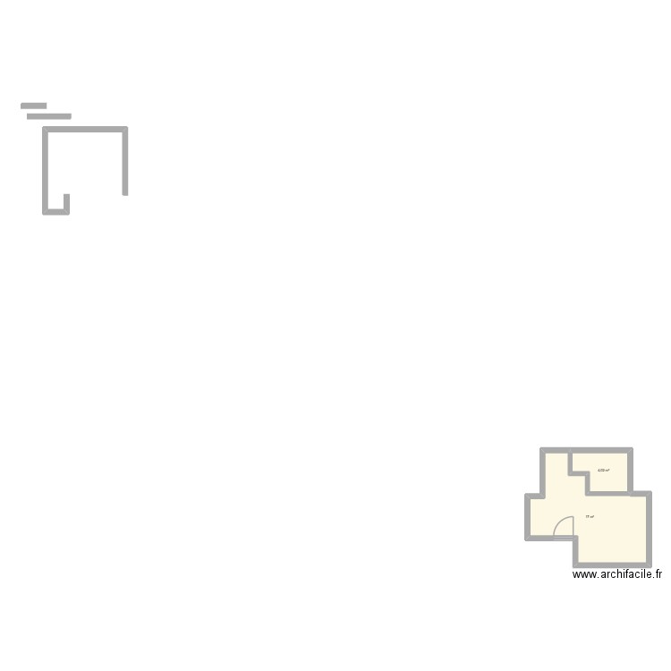 JHLPKLM. Plan de 2 pièces et 21 m2