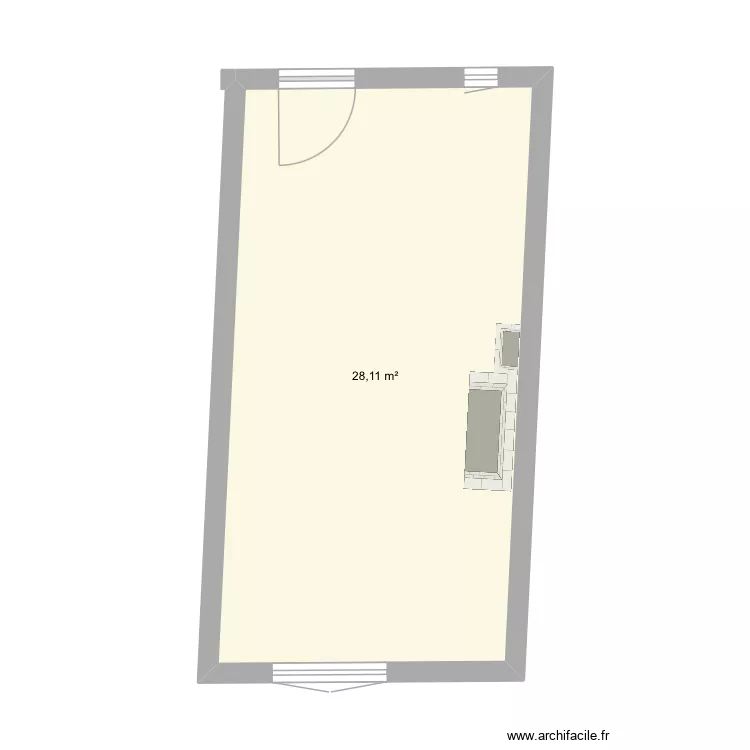 Mon appartement. Plan de 1  et 28 m²