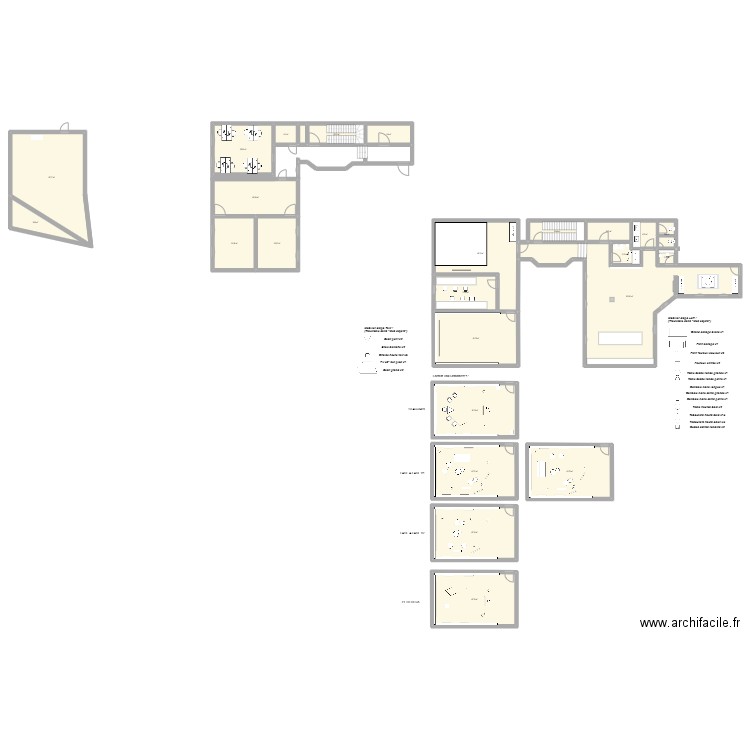 Plan 3ème étage. Plan de 8 pièces et 124 m2