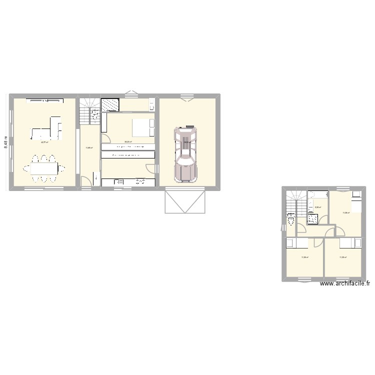 maison. Plan de 11 pièces et 180 m2