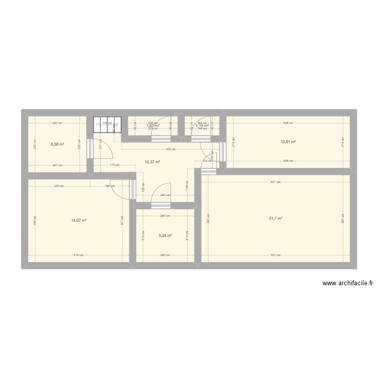 plan cave . Plan de 8 pièces et 71 m2