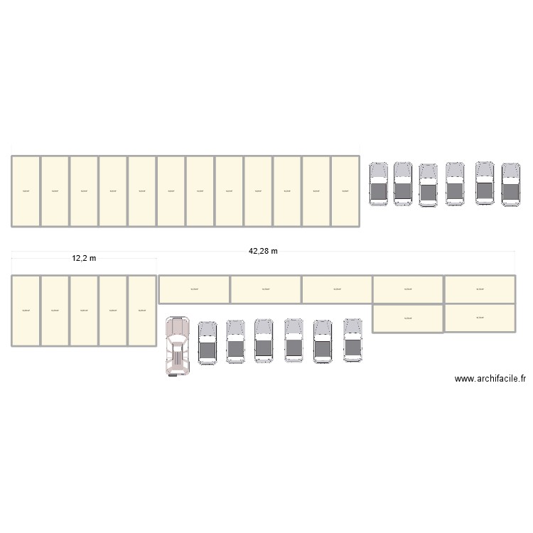 Colas Ironi Be Base vie 17 modules. Plan de 24 pièces et 331 m2