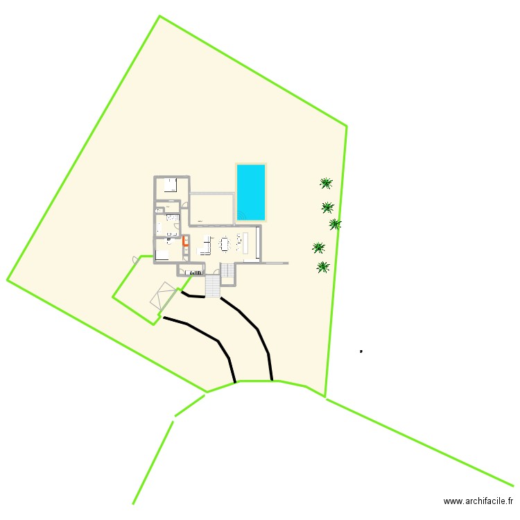 futur bon. Plan de 6 pièces et 1840 m2