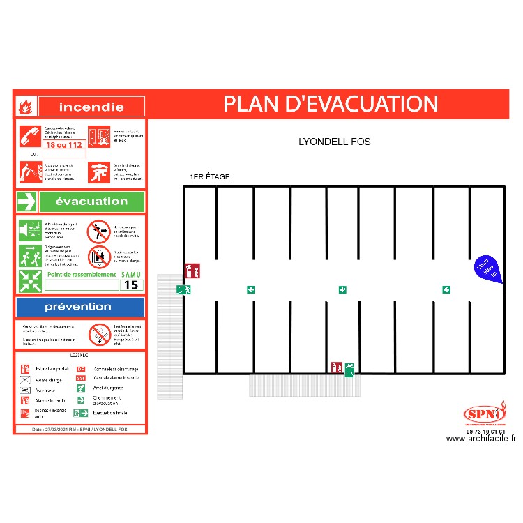 LYONDELL FOS 1er 27/03. Plan de 0 pièce et 0 m2