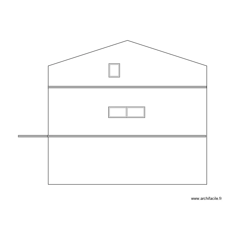 Fa&ccedil;ade Ouest. Plan de 