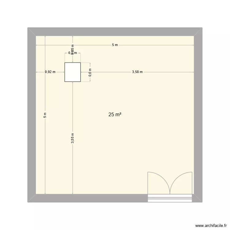 Salle Snoezelen. Plan de 1 et 25 m² Salle Snoezelen. Plan de 1 et 25 m²