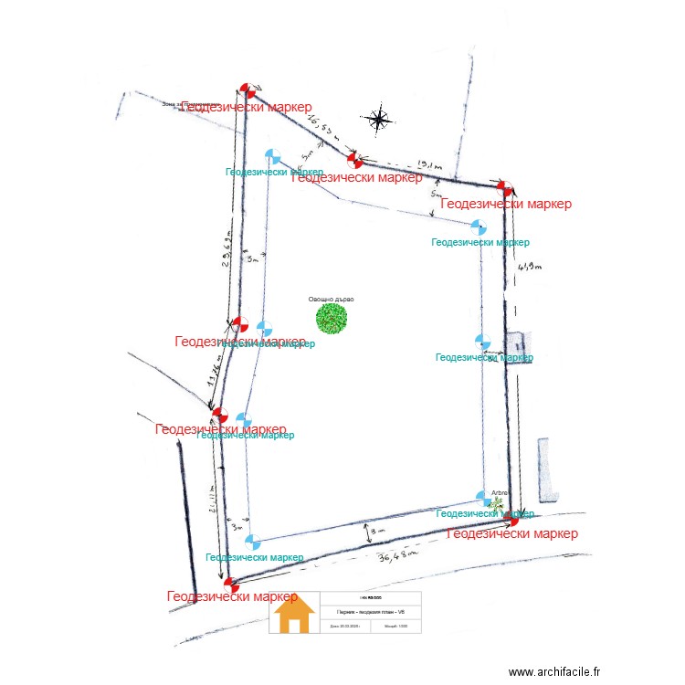 Перник -  геодезия план - V6. Plan de 0 pièce et 0 m2
