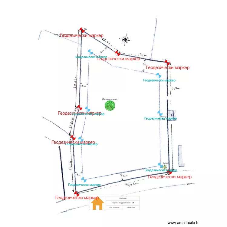 Перник -  геодезия план - V6. Plan de 