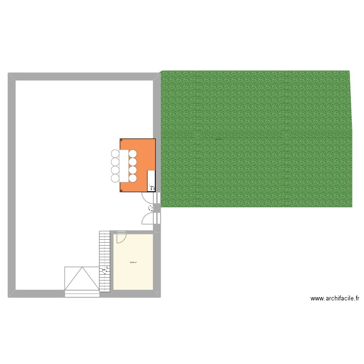 Adega ventosa. Plan de 1 pièce et 17 m2