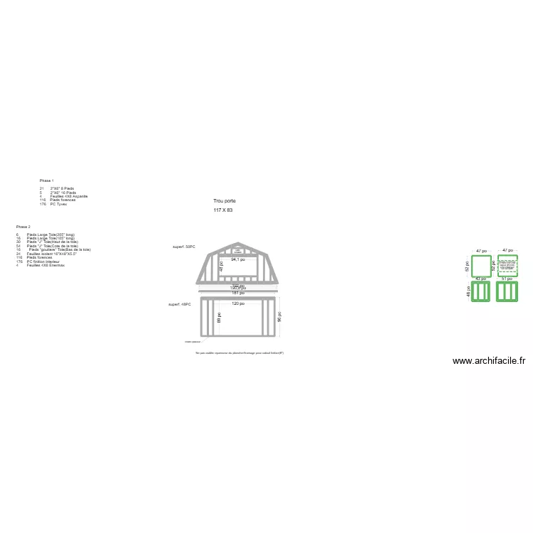 Mur Cote Maison 16X32 Aout. Plan de 