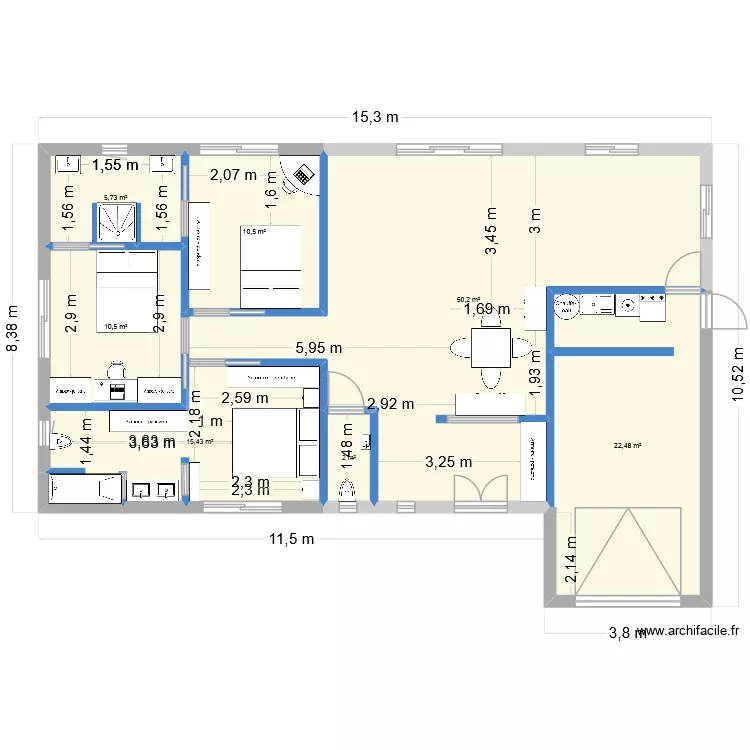 projet Sarthe. Plan de 7 et 117 m² projet Sarthe. Plan de 7 et 117 m²