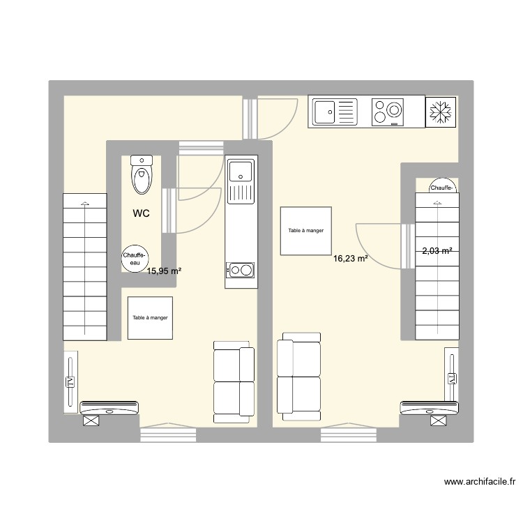 Appartements 1er étage. Plan de 0 pièce et 0 m2