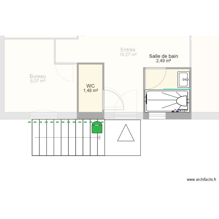 GROLE. Plan de 11 pièces et 70 m2