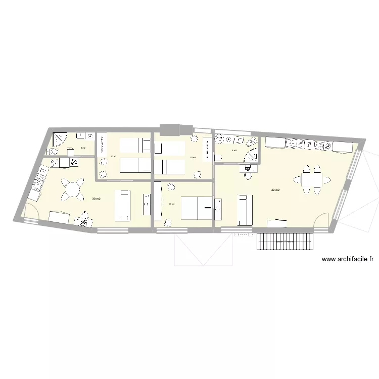 Murs Garage + &eacute;tage escalier ext Projet 2-1. Plan de 